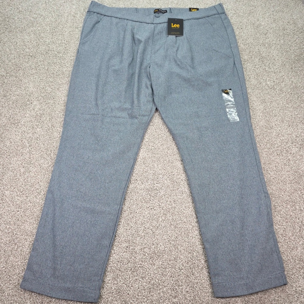 Nee Lee Pleated Taper Mid Rise Regular Fit Blue Heather Dress Pants 18M